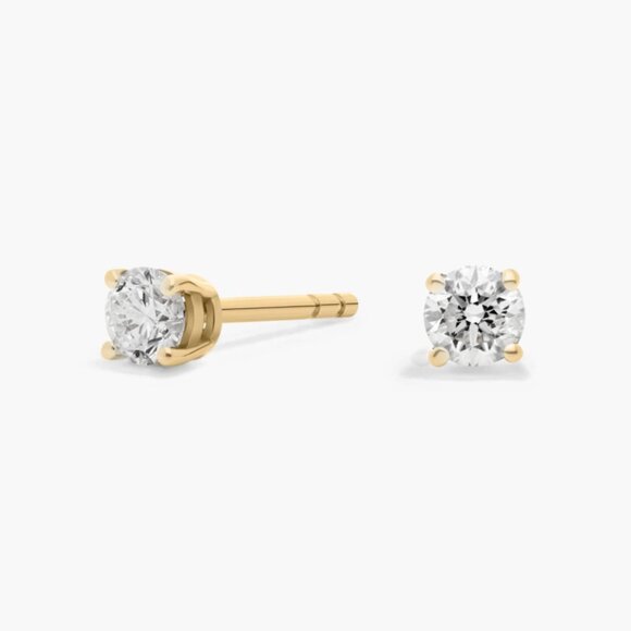 Blue Nile Natural Diamond Stud Earrings in 14k Yellow Gold (1/3 ct. tw.) - Picture 1 of 5